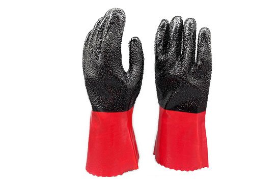 PVC Two-color Anti-slip Gloves