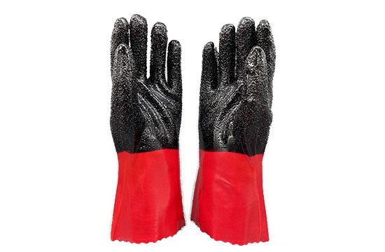 PVC Two-color Anti-slip Gloves-617
