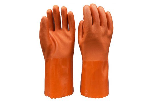 Oil Resistant PVC Frosted Gloves